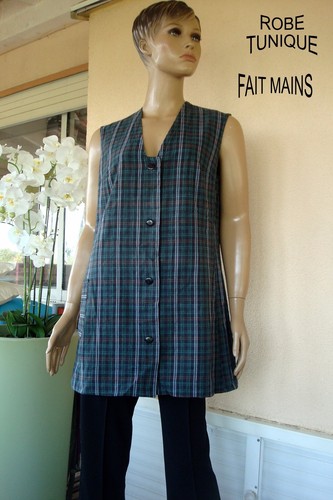 Robe tunique ete ecossaise - d,