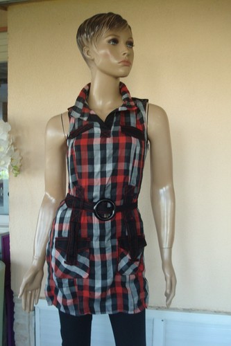 Robe tunique ete - ete, ecossaise